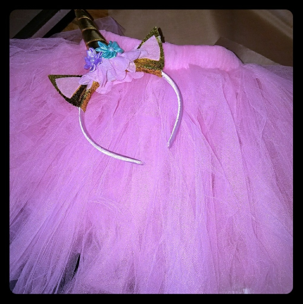 Unicorn headband and tutu